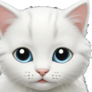 White kitten  sticker