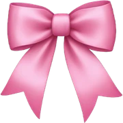 Long pink bow sticker