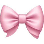 light pink bow on light pink bow sticker
