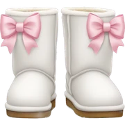 white uggs with light pink bows sticker
