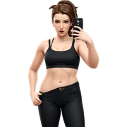 brown haired girl selfie sticker