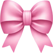 light pink bow on light pink bow sticker