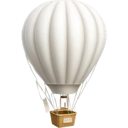  white hot air balloon  sticker