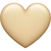 Beige heart  sticker