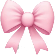 Bow with light pink heart  sticker