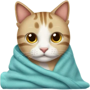 cat with blanket sticker