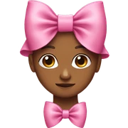 pink bow sticker