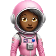 Pink astronaut girl  sticker