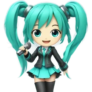 Hatsune Miku smiling sticker