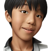 realistic portrait of boy sticker