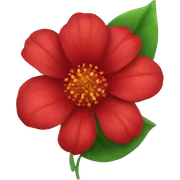 red flower sticker