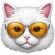 Cat with sunglasses sticker