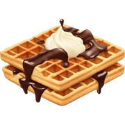 Waffle with chocolate and cream sticker