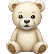 Cream colored teddy bear  sticker