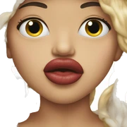 kiss face  sticker
