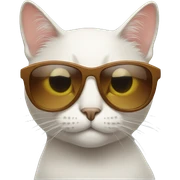 Cat with sunglasses sticker
