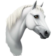 white horse sticker
