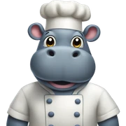 Hippo baker sticker