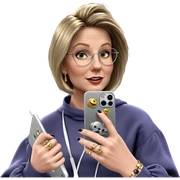 girl with jewelry and phone sticker
