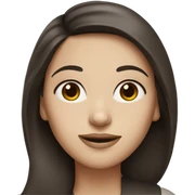 brunette woman with white face sticker