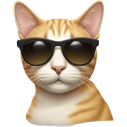 Cat with sunglasses sticker