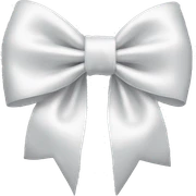 white satin bow sticker