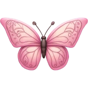 Pink butterfly sticker