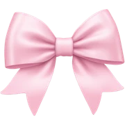 light pink bow on light pink bow sticker