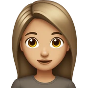 Brown hair girl with blonde highlights brown eyes and straight hair sticker