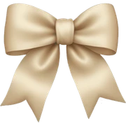 Beige Christmas bow sticker