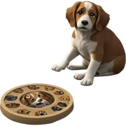 realistic indoor animal scene sticker
