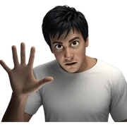 gazing in a white shirt sticker