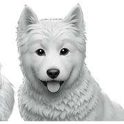 cat and dog monochrome portrait sticker