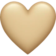 beige heart sticker