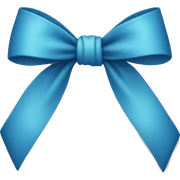Blue bow sticker