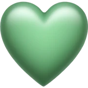 sage green heart sticker