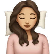 Brunette girl sleeping sticker