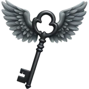 winged key sticker