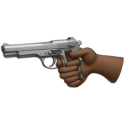 Gun hand sticker
