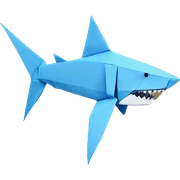origami shark sticker