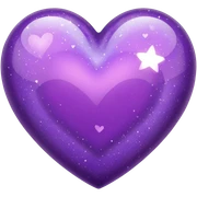 Glitter glass Purple Heart sticker