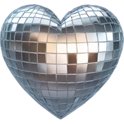  mirrorball heart sticker