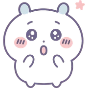 chiikawa character, surprised face, soft shading, minimal background sticker