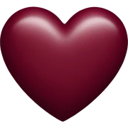 Burgundy heart  sticker