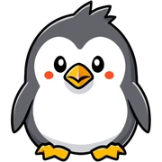 An angry penguin sticker