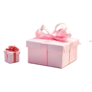 Light pink Christmas gifts under a white Christmas tree  sticker