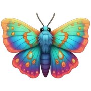 psychedelic-colorful-moth sticker