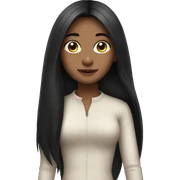 girl with long black hair sticker