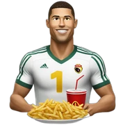 Ronaldo eating fast food sticker