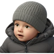 cozy winter outfit for child sticker